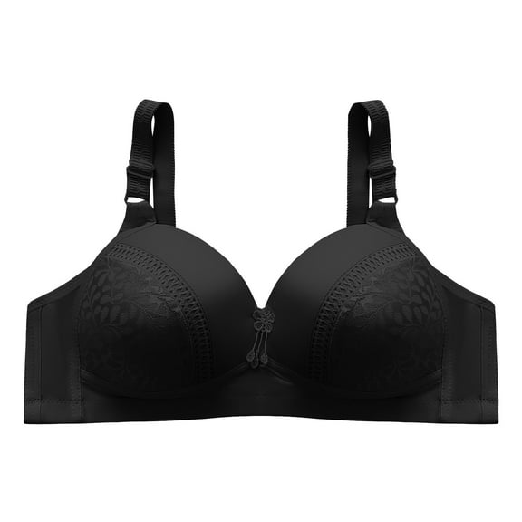 Ahdbta Full Coverage Bras for Women No Underwire Soft Push Up Bralettes with Support Adjustable Straps Everyday Bras