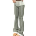thumbnail image 1 of Ahdbta High Waisted Pants for Women Stretch Fashion Striped Print Flare Trousers Lounge Skinny Workout Yoga Pants, 1 of 8