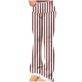 thumbnail image 1 of Ahdbta High Waisted Pants for Women Stretch Fashion Striped Print Flare Trousers Lounge Skinny Workout Yoga Pants, 1 of 8