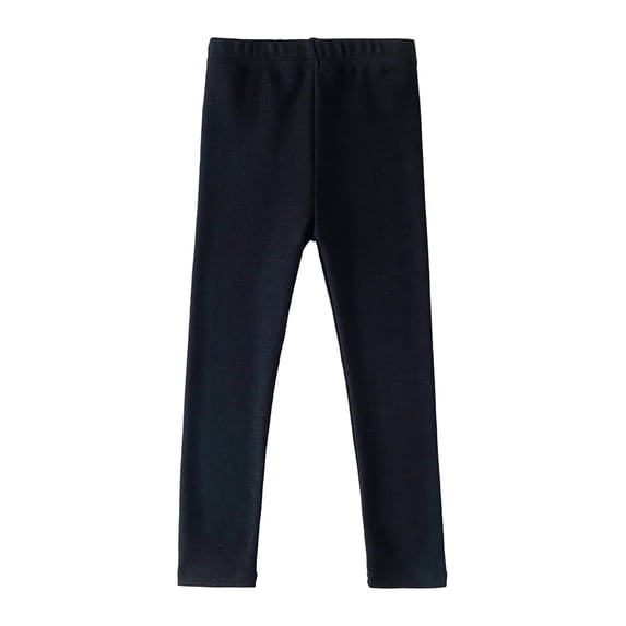 Ahdbta Kids 2-12 Years High Waisted Leggings Fall Winter Solid Color Baselayer Pants Lounge Tummy Control Skinny Leggings