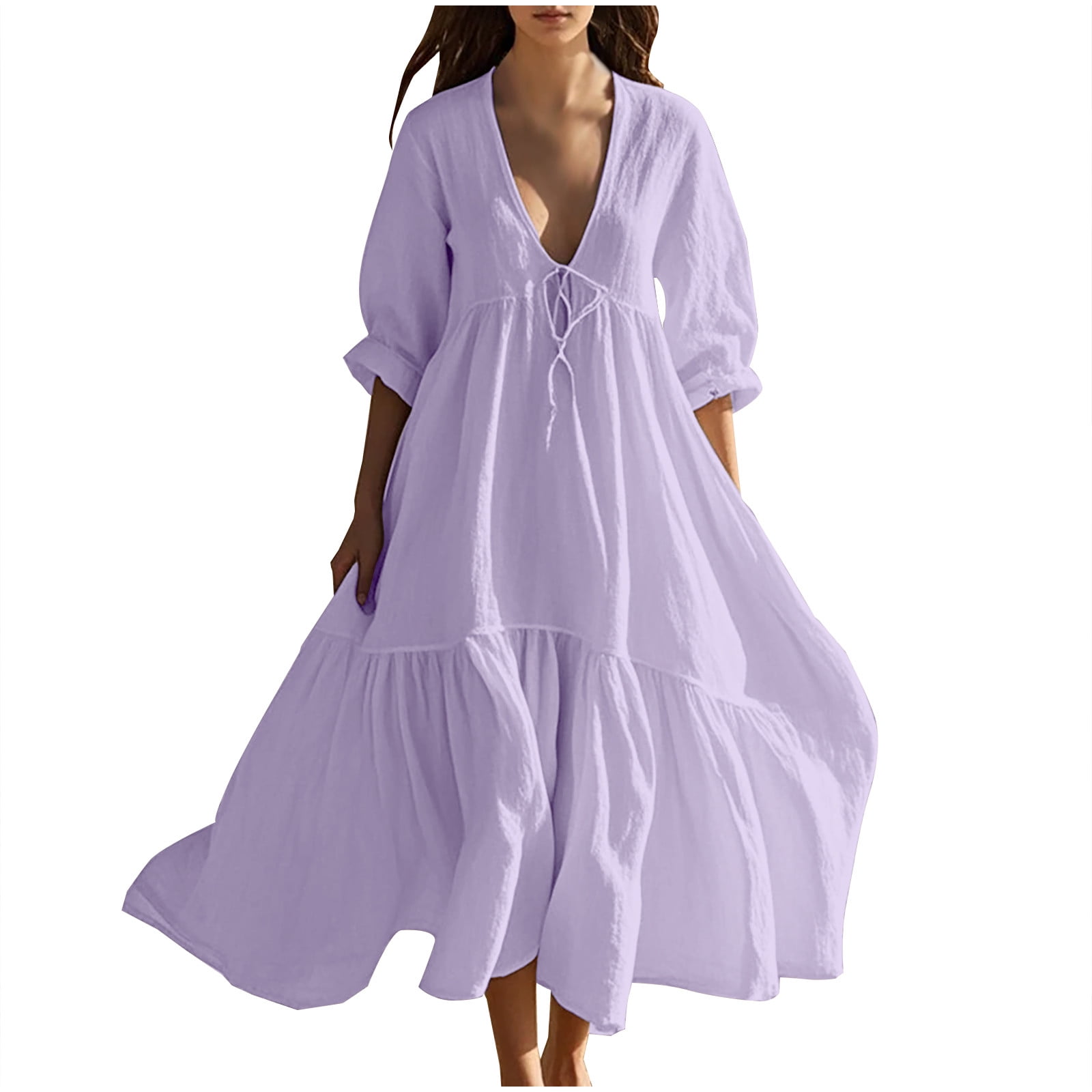 golf long sleeve dress Women's Pink Flamingo Quarter-zip Long Sleeve Golf Dress main image 1