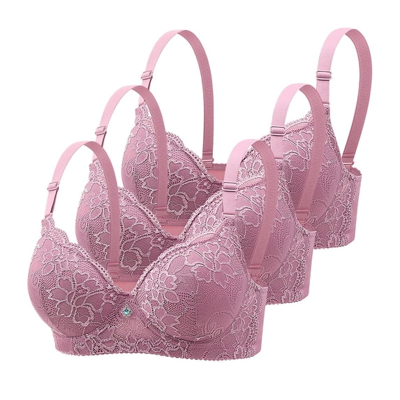 Ahdbta Minimizer Bras for Women Full Coverage Underwire Bras Push Up Supportive Lifting Floral Lace Everyday Bra