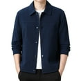 thumbnail image 1 of Ahdbta Plus Size Jackets for Men Zip Up Turn Down Collar Casual Outwears Slim Fitted Fall Winter Long Sleeve Coats with Pockets, 1 of 8