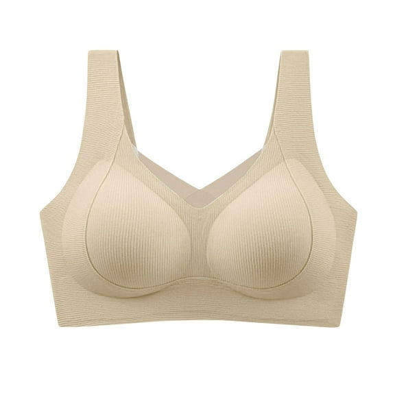 Ahdbta Pull Up Bras for Women No Underwire Wireless Seamless Bralette V Mesh Comfort Supportive Full Coverage Padded Bras