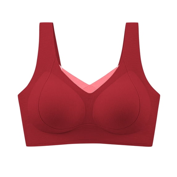 Ahdbta Pull Up Bras for Women No Underwire Wireless Seamless Bralette V Mesh Comfort Supportive Full Coverage Padded Bras