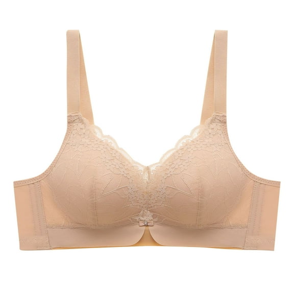 Ahdbta Push Up Bras for Women Full-Coverage Wireless Lift Support Bra Non Padded No Underwire Comfort Everyday Bra