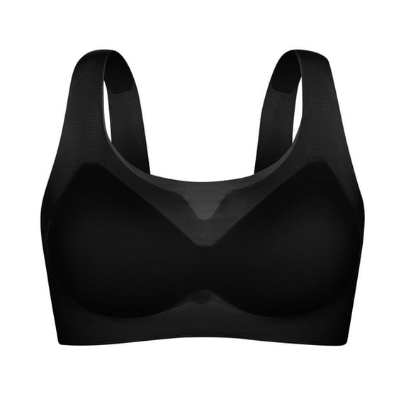 Ahdbta Seamless Bras for Women Full Coverage Wireless Bralette Wide Straps Comfortable Breathable Smooth Pull On Bras