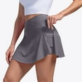 thumbnail image 1 of Ahdbta Tennis Skirt for Women with Pockets Shorts Crossover High Waisted Athletic Golf Skorts Running Workout Skirts 2 in 1, 1 of 7