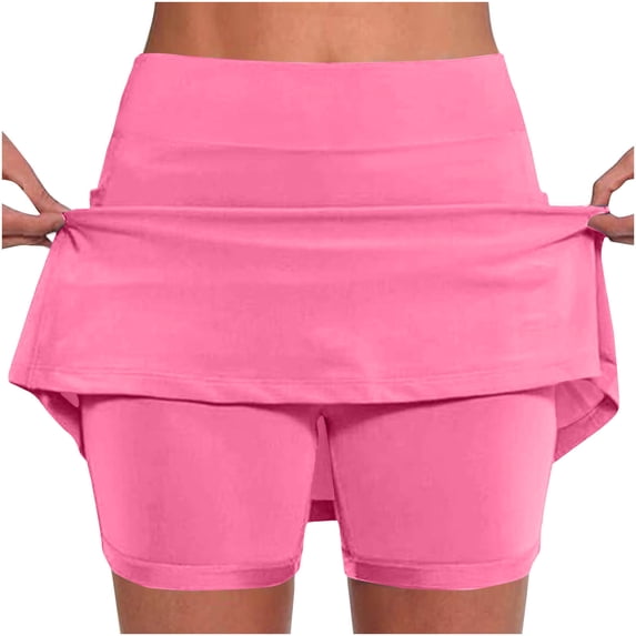 Ahdbta Tennis Skorts Skirts for Women Golf Athletic Activewear Skorts Mini Summer Workout Running Short with Pockets