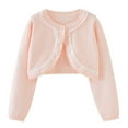 thumbnail image 1 of Ahdbta Toddler Kids Cardigans Sweaters Button Down Crewneck Soft Sweaters Jackets Solid Color Bolero Shrug Long Sleeve Outwears, 1 of 7