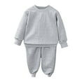 thumbnail image 1 of Ahdbta Toddlers 2 Pieces Sweatsuit Sets Long Sleeve Crewneck Pullover Tops and Joggers Pants Solid Color Tracksuit Outfits, 1 of 1