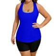 thumbnail image 1 of Ahdbta Women 3 Piece Tankini Swimsuits Athletic Bathing Suits Swim Tank Top with Boy Shorts and Bra Modest Swimwear, 1 of 5