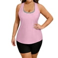 thumbnail image 1 of Ahdbta Women 3 Piece Tankini Swimsuits Athletic Bathing Suits Swim Tank Top with Boy Shorts and Bra Modest Swimwear, 1 of 5