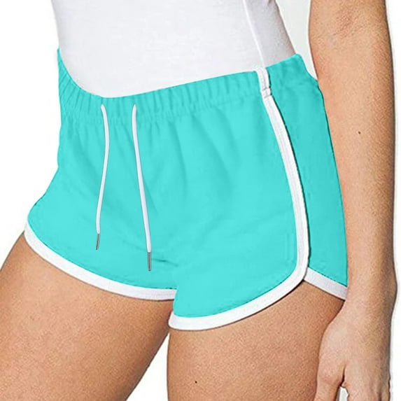 Ahdbta Women's Cotton Lounge Sweat Shorts Elastic Waist Drawstring Athletic Workout Yoga Shorts Summer Running Active Shorts