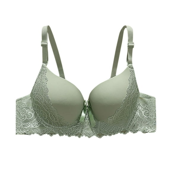 Ahdbta Women's Full Coverage Floral Lace Underwired Bra Non Padded Comfort Bra Soft Lifting Support Seamless Push Up Everyday Bra