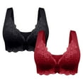 thumbnail image 1 of Ahdbta Women's Full Cup Plus Size Unpadded Front Closure Bra Lace Posture Smooth Back Racerback No Underwire Everyday Bra, 1 of 6