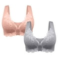 thumbnail image 1 of Ahdbta Women's Full Cup Plus Size Unpadded Front Closure Bra Lace Posture Smooth Back Racerback No Underwire Everyday Bra, 1 of 6