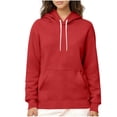 thumbnail image 1 of Ahdbta Women's Hoodies Thick Sherpa Fleece Lined Hooded Sweatshirt Winter Warm Casual Drawstring Pullover Tops with Pocket, 1 of 7