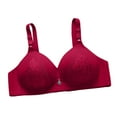 thumbnail image 1 of Ahdbta Women's Minimizer Bras Comfort Adjustable Strap Wirefree Full Coverage Large Bust Non-Padded Bra Floral Lace Everyday T-Shirt Bras, 1 of 9