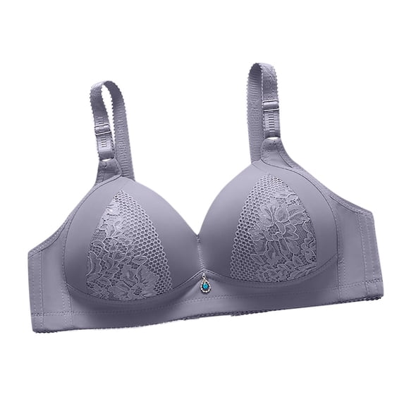 Ahdbta Women's Minimizer Bras Comfort Adjustable Strap Wirefree Full Coverage Large Bust Non-Padded Bra Floral Lace Everyday T-Shirt Bras