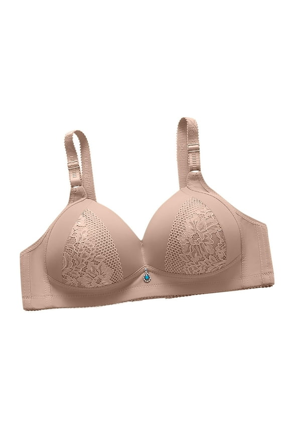 Women's Minimizer Bras Comfort Adjustable Strap Wirefree Full Coverage Large Bust Non-Padded Bra Floral Lace Everyday T-Shirt Bras
