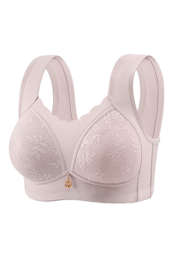Women's Minimizer Bras Comfort Cushion Strap Wirefree Full Coverage Large Bust Non-Padded Bra Lace Push Up T-Shirt Bra