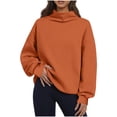 thumbnail image 1 of Ahdbta Women's Oversized Sweatshirts Mock Turtleneck Sweatshirt Casual Loose Drop Shoulder Long Sleeve Pullover Tops, 1 of 6