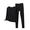 thumbnail image 1 of Ahdbta Women's Pajamas Sets Modal Long Sleeve Crewneck Top and Bottoms Lightweight Sleepwear Comfy Pjs Lounge Set, 1 of 5
