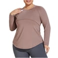thumbnail image 1 of Ahdbta Women's Plus Size Sun Shirts UPF 50+ UV Protection Long Sleeve Rash Guard Shirt Quick Dry Workout Hiking Fishing Tops, 1 of 6