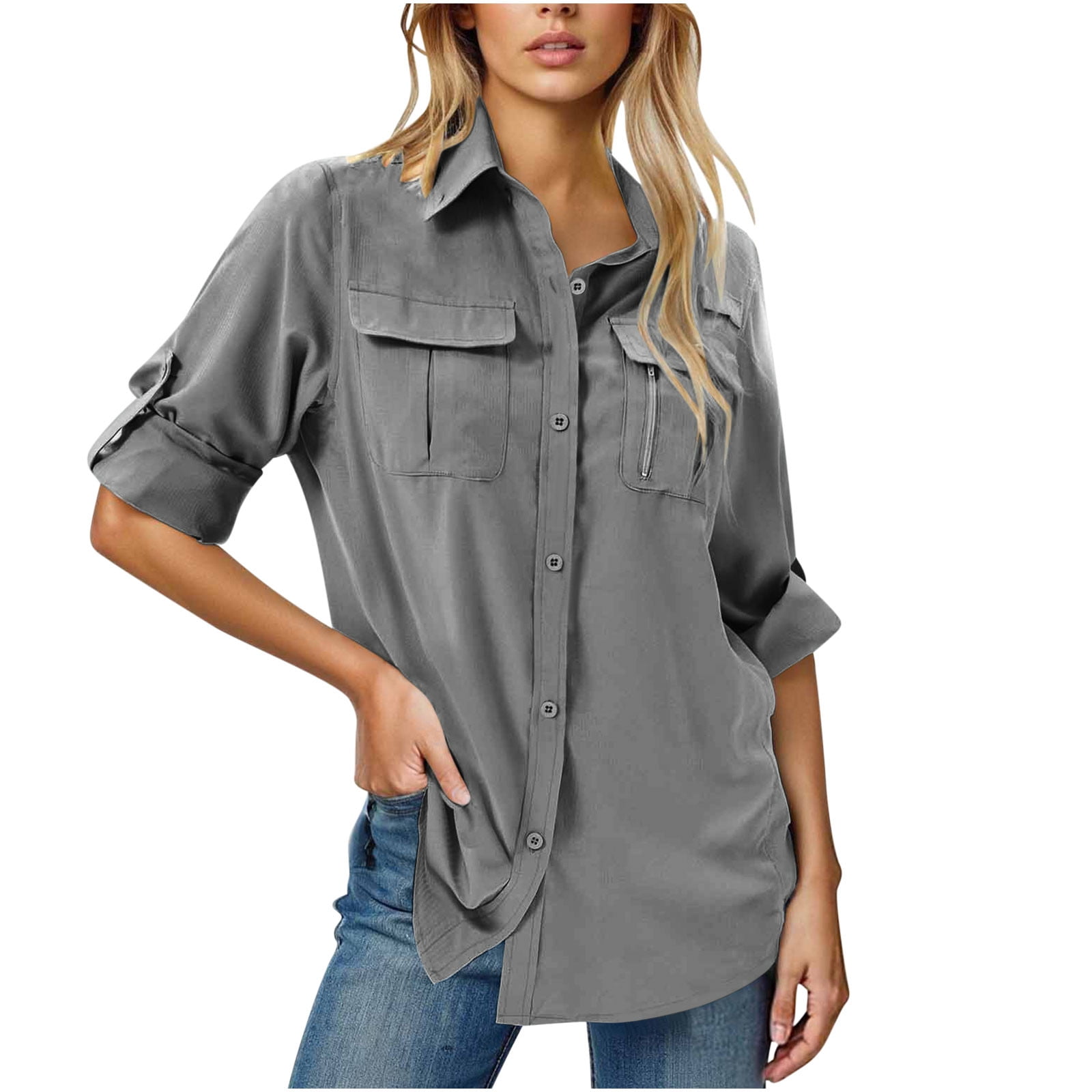 Women's Sun Protection Shirt Women's UPF 50 Sun Shirt - Long Sleeve Quick-Dry Safari Shirt For Hiking, Camping & Outdoor Sun Protection Quick Dry Sun Protection - View #8