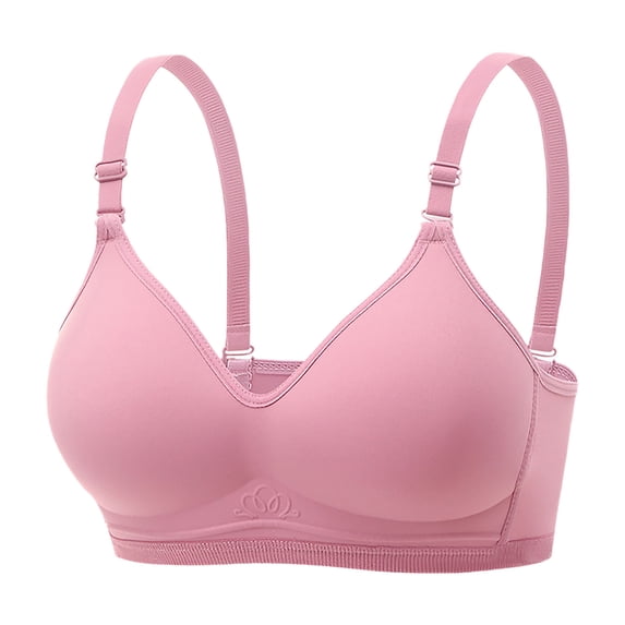 Ahdbta Women's Wireless Bras Full Coverage Seamless Supportive Push Up T-Shirt Bra Soft Comfort Non Padded Everyday Bralettes