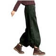 thumbnail image 1 of Ahdbta Womens Corduroy Palazzo Harem Pants Thick Casual High Waist Wide Leg Pants Trendy Baggy Lounge Trousers with Pockets, 1 of 8