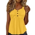 thumbnail image 1 of Ahdbta Womens Cute Babydoll Tank Tops Sleeveless Ruched Front Button Summer Peplum Flowy Going Out Y2K Camisole, 1 of 9