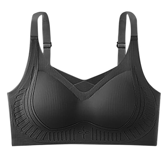Ahdbta Womens Everyday Bra Seamless Wirefree Push Up Longline Full Coverage Bra Support and Lift No Underwire Tshirt Bras