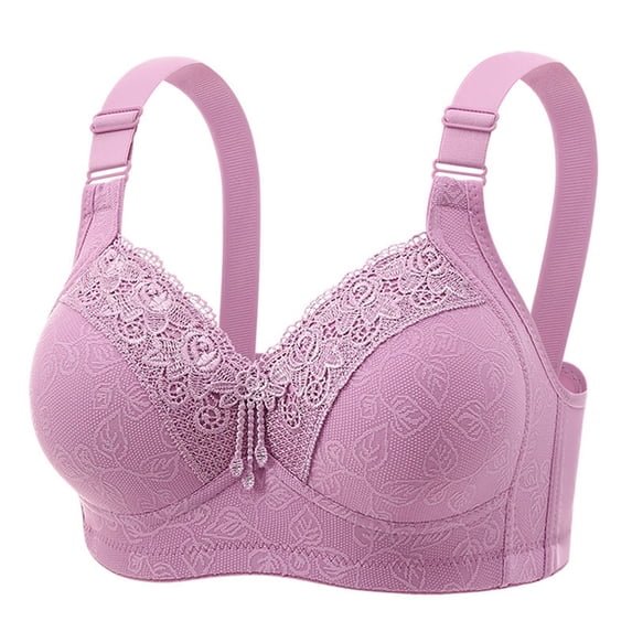 Ahdbta Womens Full Coverage Bras Pure Soft Comfort Lace Everyday Sleep Bra Wirefree Unpadded Push Up Lifting Bralette