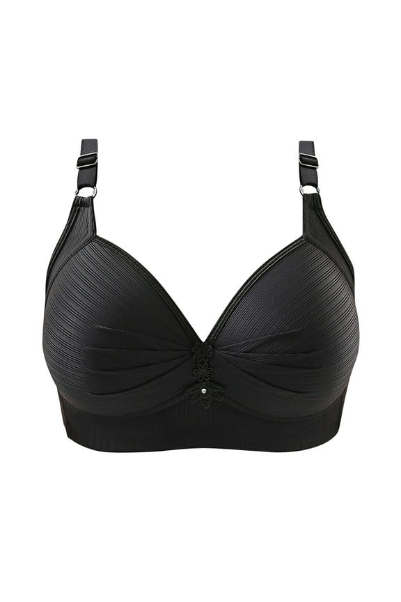 Womens Push Up Bras Plus Size Full Coverage Supportive Bra Wirefree Breathable Comfort Everyday Bra