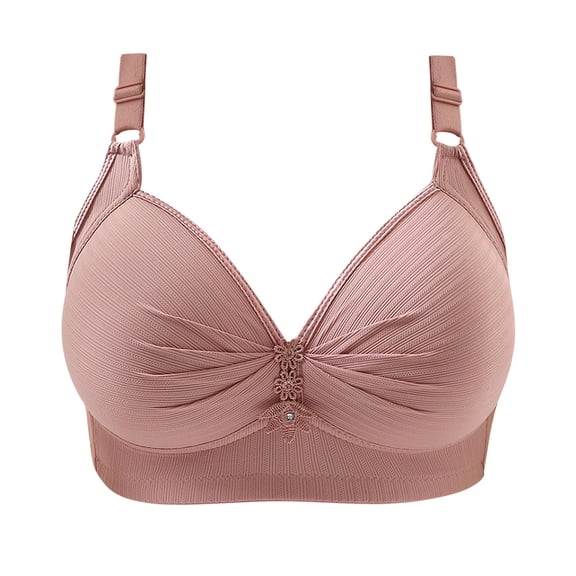 Ahdbta Womens Push Up Bras Plus Size Full Coverage Supportive Bra Wirefree Breathable Comfort Everyday Bra