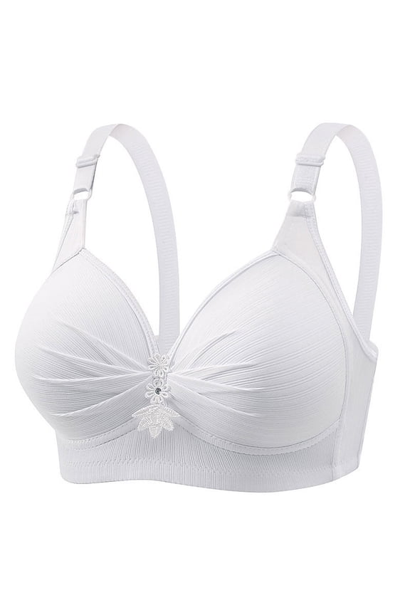 Womens Push Up Bras Plus Size Full Coverage Supportive Bra Wirefree Breathable Comfort Everyday Bra