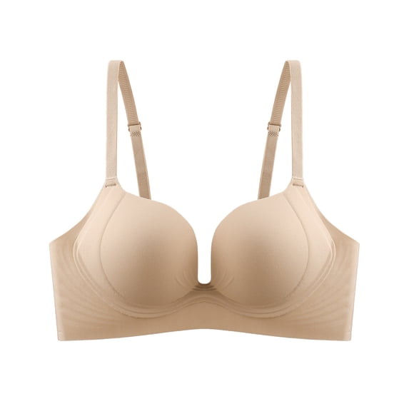 Ahdbta Womens Seamless Wireless Minimizer Bras Soft Comfy Full Coverage No Underwire Bralettes Push Up Support Everyday Bra