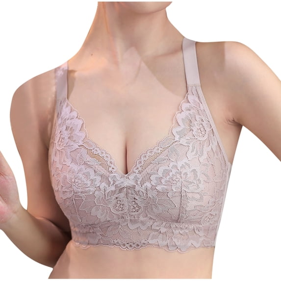 Ahdbta Womens Seamless Wireless Minimizer Bras Soft Comfy Full Coverage No Underwire Bralettes Push Up Support Everyday Bra