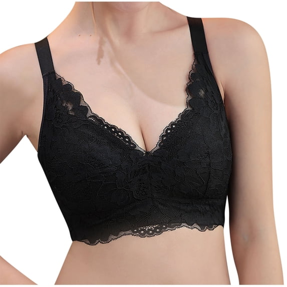 Ahdbta Womens Seamless Wireless Minimizer Bras Soft Comfy Full Coverage No Underwire Bralettes Push Up Support Everyday Bra