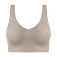 thumbnail image 1 of Ahdbta Womens Seamless Yoga Sports Bra with Removable Padded Plus Size Comfy Wireless Supportive Everyday Bra Full Coverage T-Shirt Bra, 1 of 4