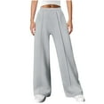 thumbnail image 1 of Ahdbta Womens Sweatpants Wide Leg Casual Baggy Lounge Travel Pants Fall Trendy Workout Athletic Joggers Trousers with Pockets, 1 of 8
