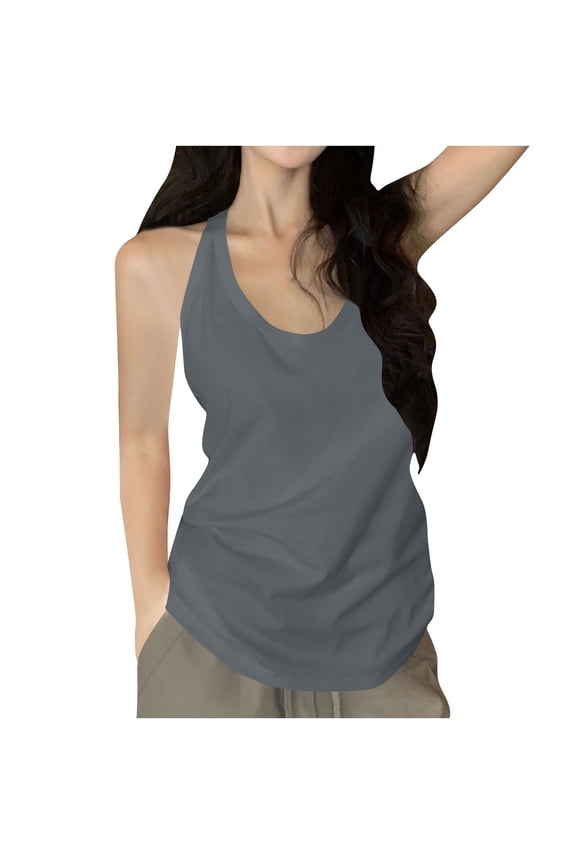 Workout Tank Tops for Women Racerback Loose Yoga Sleeveless Shirts Camisole Seamless Athletic Gym Tops