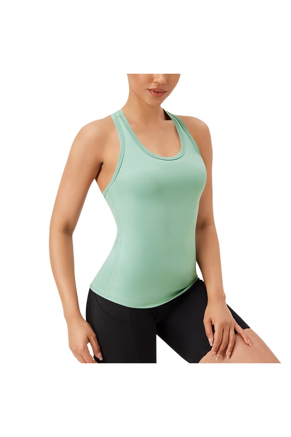 Workout Tank Tops for Women Sleeveless Gym Tops Seamless Racerback Athletic Running Gym Yoga Shirts