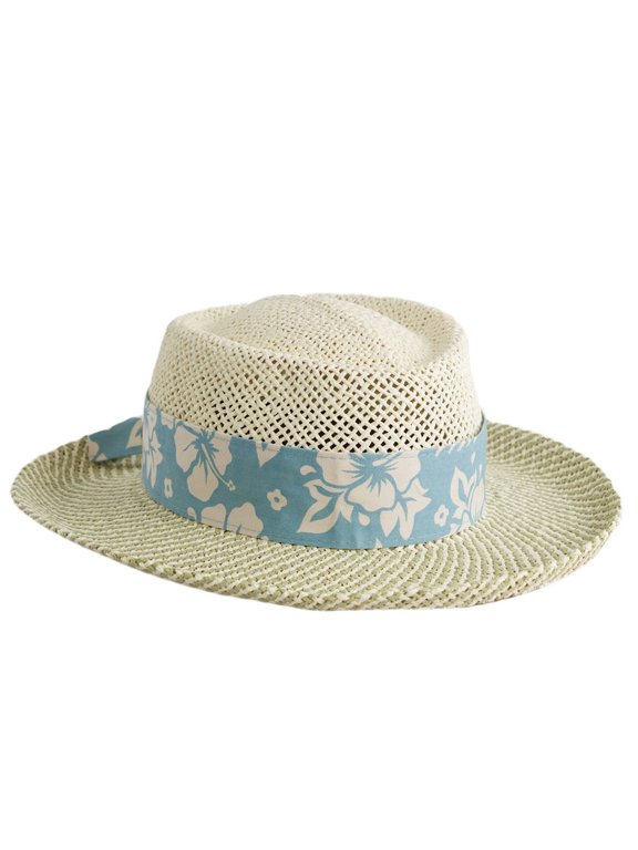 Charlotte Storm Blue Floral Headwear Women M L