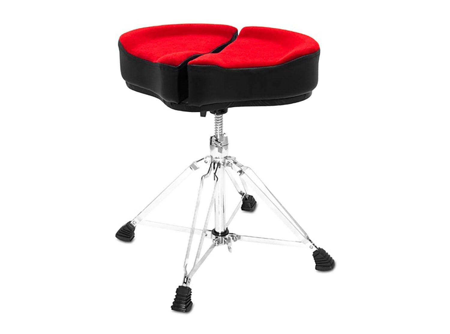 Ahead Spinal G Drum Throne - Red Cloth Top/Black Sides 18 in.