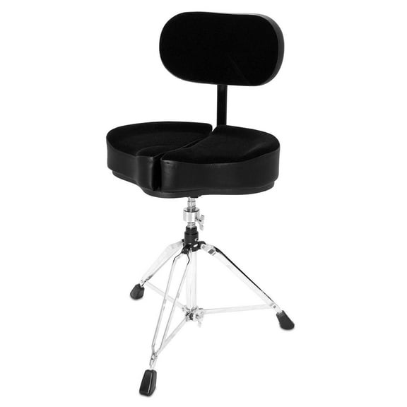 Ahead Spinal-G 3-legged Drum Throne with Back Rest | Black
