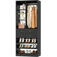 thumbnail image 1 of Aheaplus 2.3FT(28") Closet Organizer System with Drawers & Shelves ,Free-Standing Tower for Small Spaces/Walk-In Closets -Black, 1 of 5