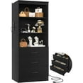 thumbnail image 1 of Aheaplus 23.6" Closet Drawers System, Wood Closet Organizer System with 3 Drawers, Modular Walk-in Closet Storage Unit, Black (23.6" L x 13.8" W x 71" H), 1 of 14